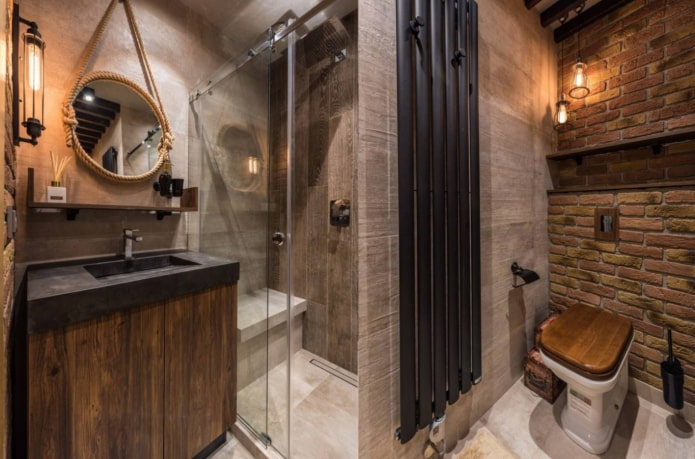 loft style bathroom