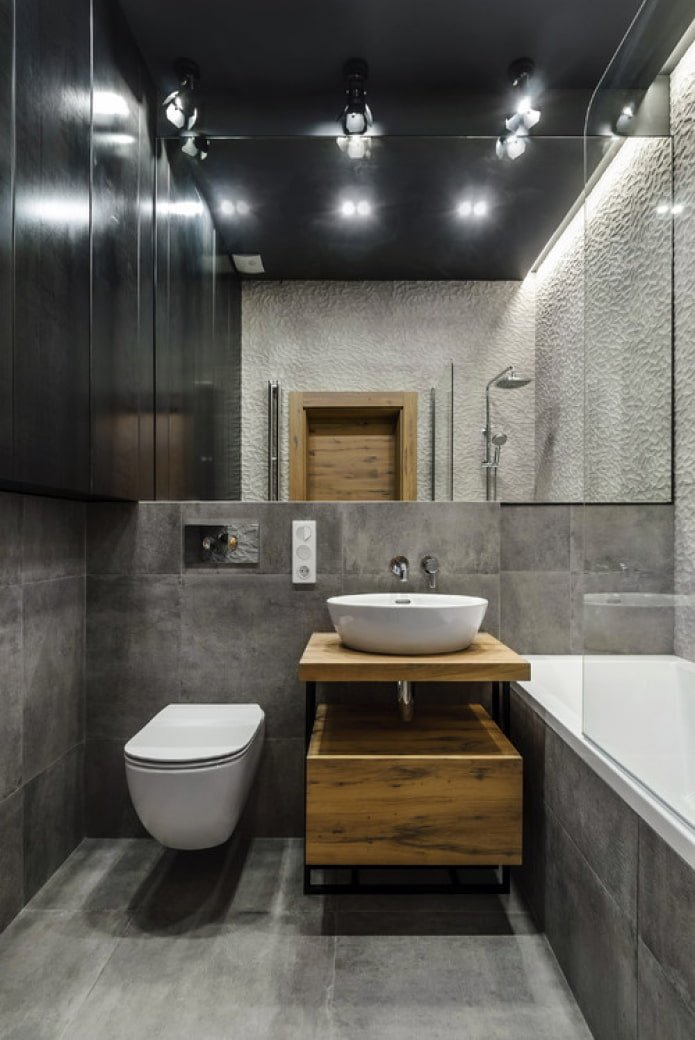 large mirror in the bathroom