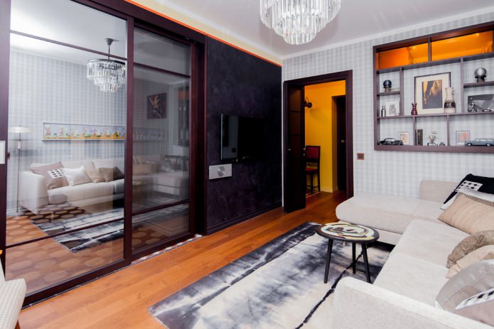 Dark door in the living room