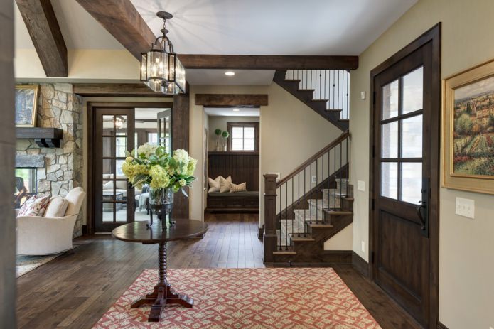 entrance door in a country house