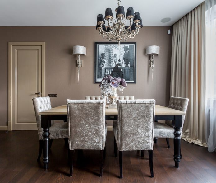 Beige doors and dark flooring