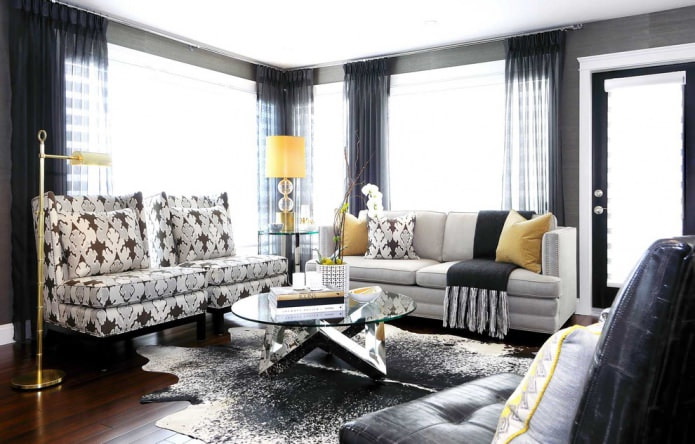 Light furniture and dark floors