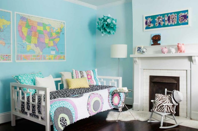 children's room with dark laminate