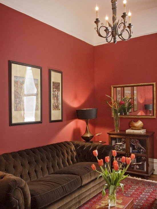 terracotta living room