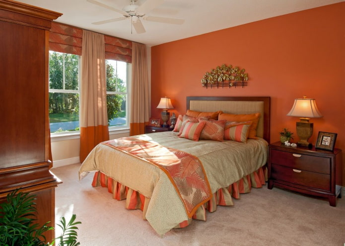 orange bedroom