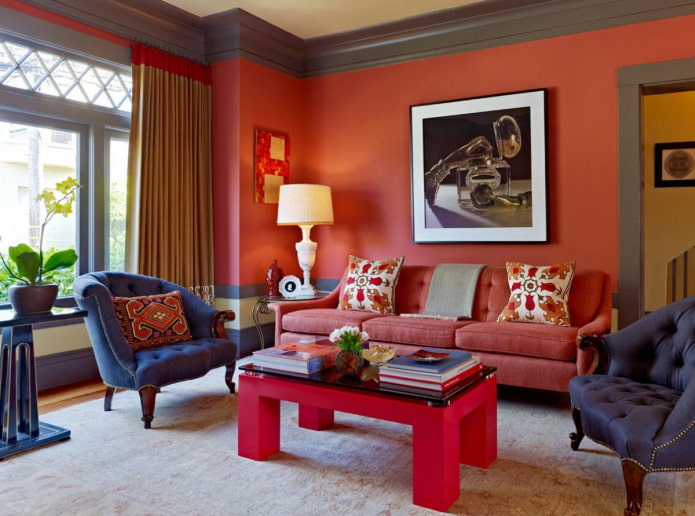 colored living room