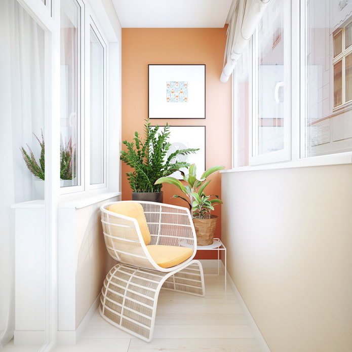 terracotta wall on the balcony