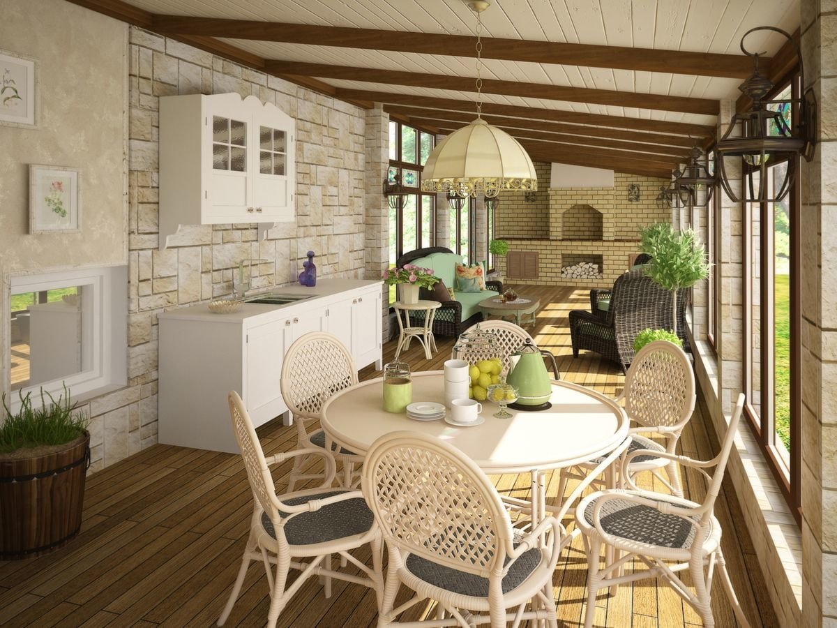 cozy veranda interior