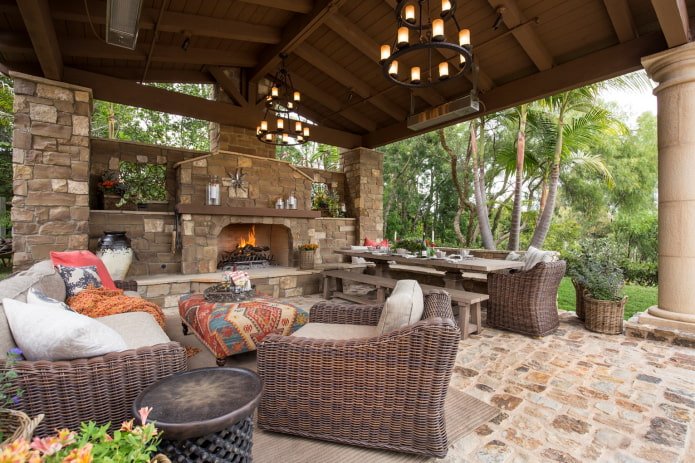 beautiful decor on the terrace