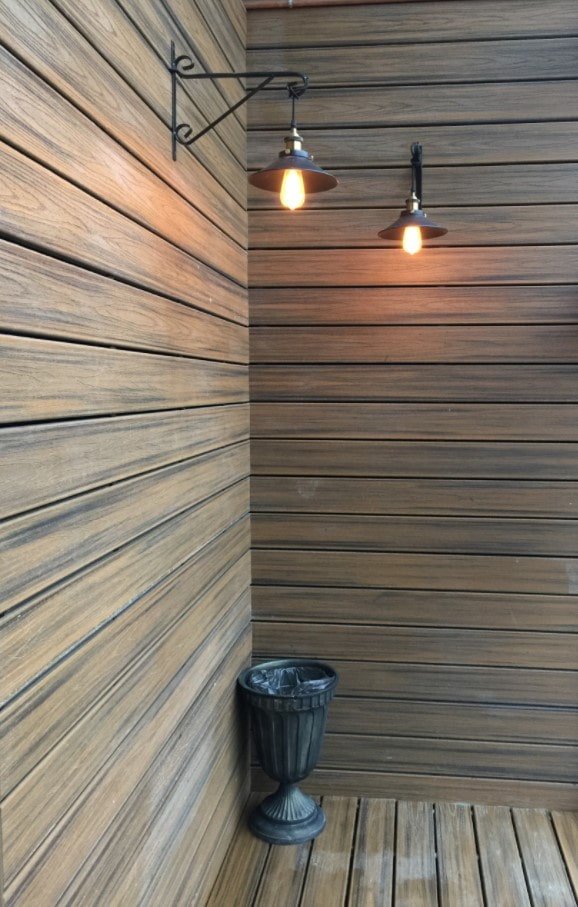balcony finishing with boards