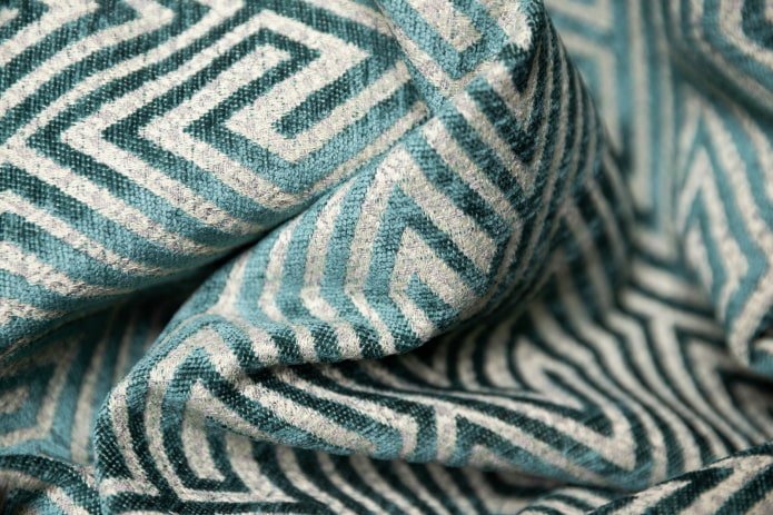 furniture chenille with a pattern