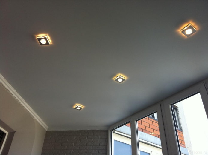 ceiling on the balcony