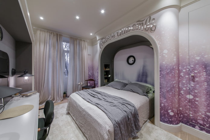spotlights in the bedroom
