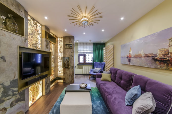 spotlights in the living room