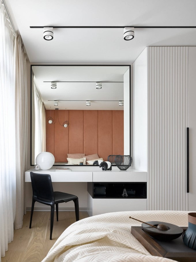 track lights in the bedroom