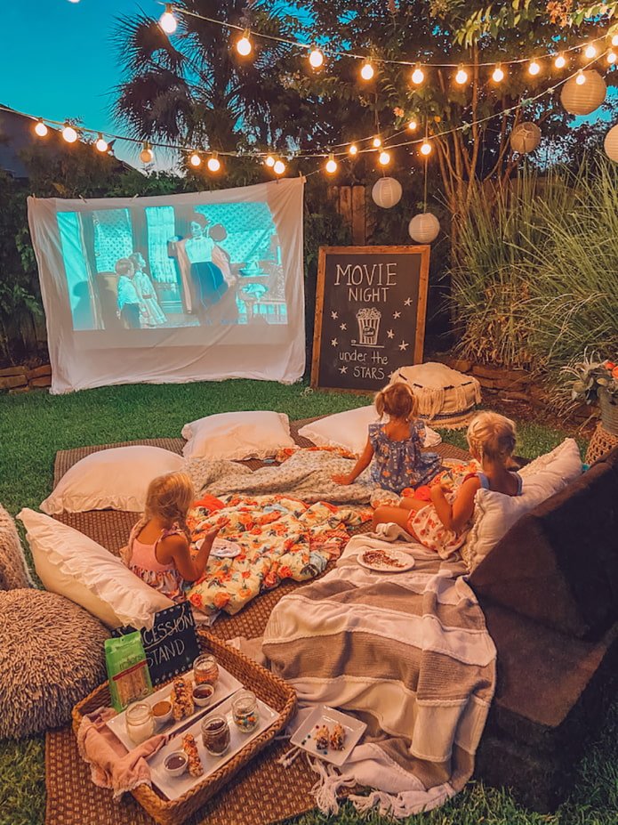 Outdoor movie screening