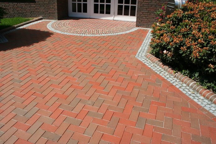 brick-shaped paving slab