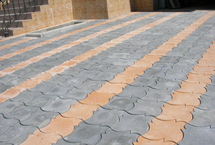 maple-shaped paving slab