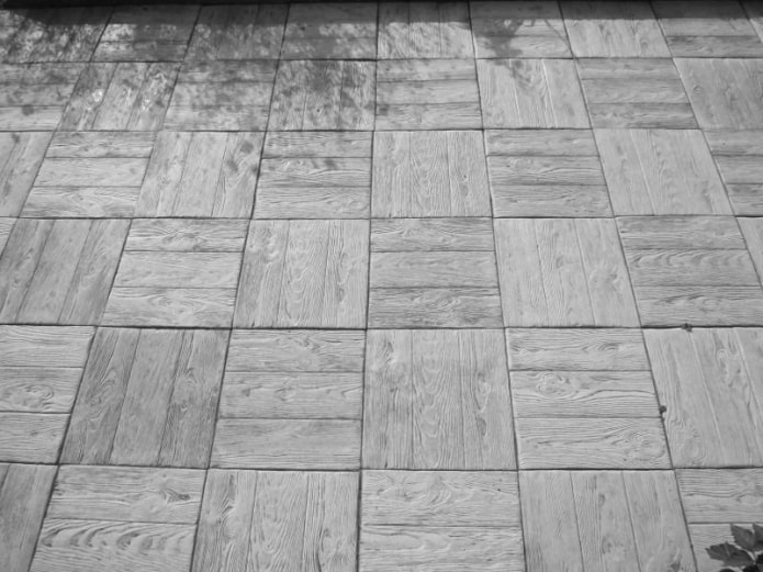 sidewalk tiles with plank texture