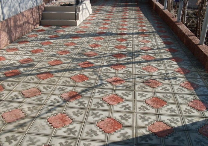 design of street tiles for sidewalk