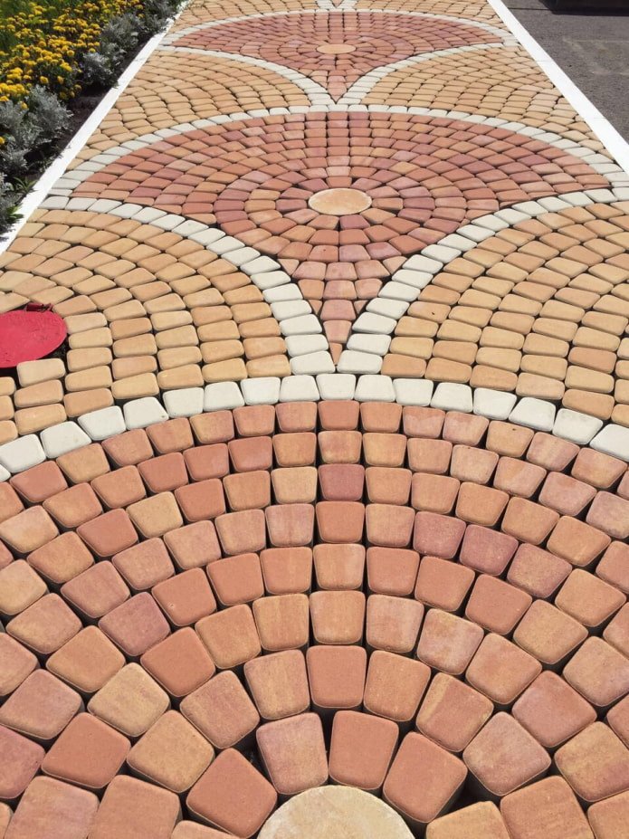 patterned sidewalk tiles