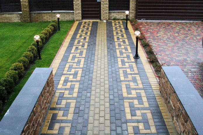 sidewalk tiles with patterns