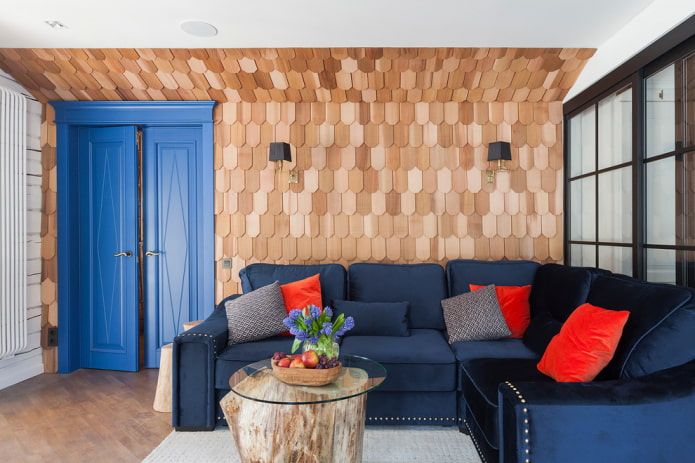 blue doors in the interior