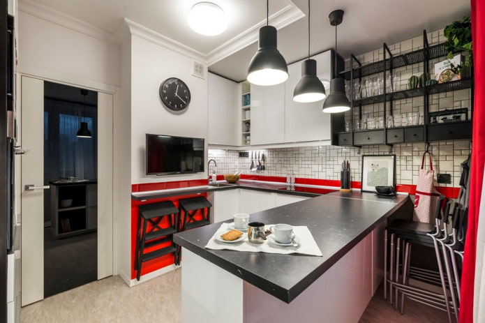 doors in the kitchen interior