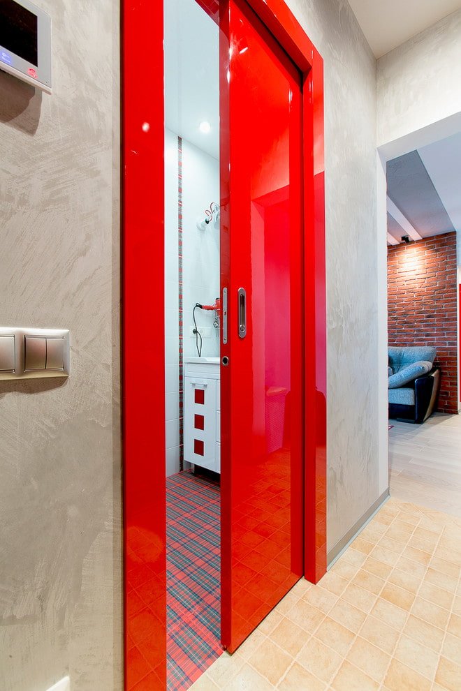 doors red in the interior