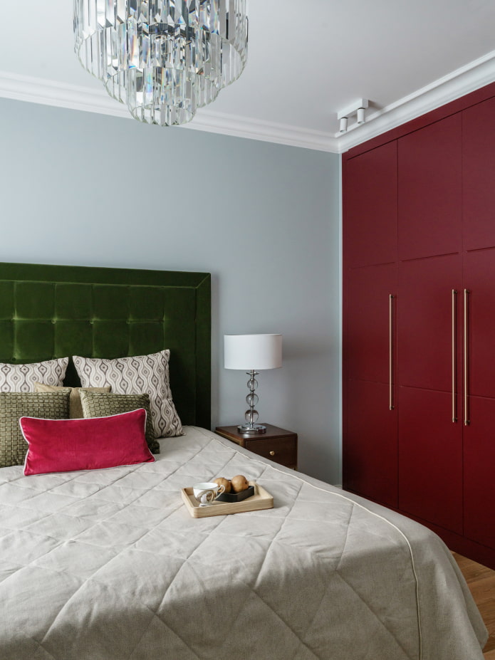 a combination of marsala and green