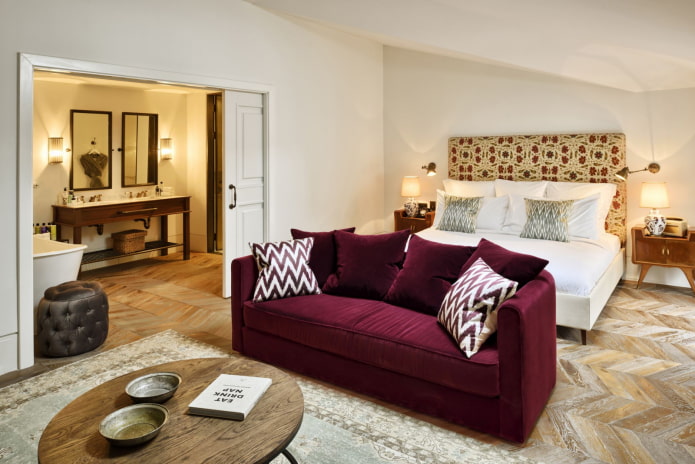sofa in the bedroom