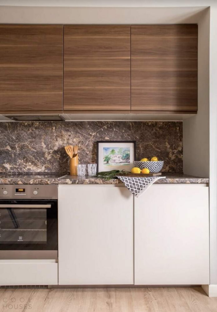 two-color kitchen facades