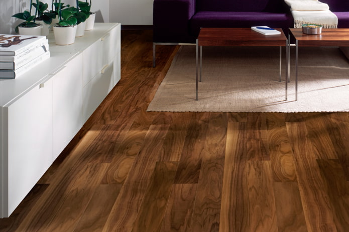 wooden floor in the living room