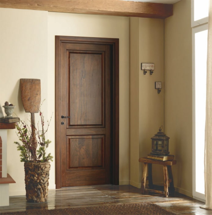 wooden doors in the interior