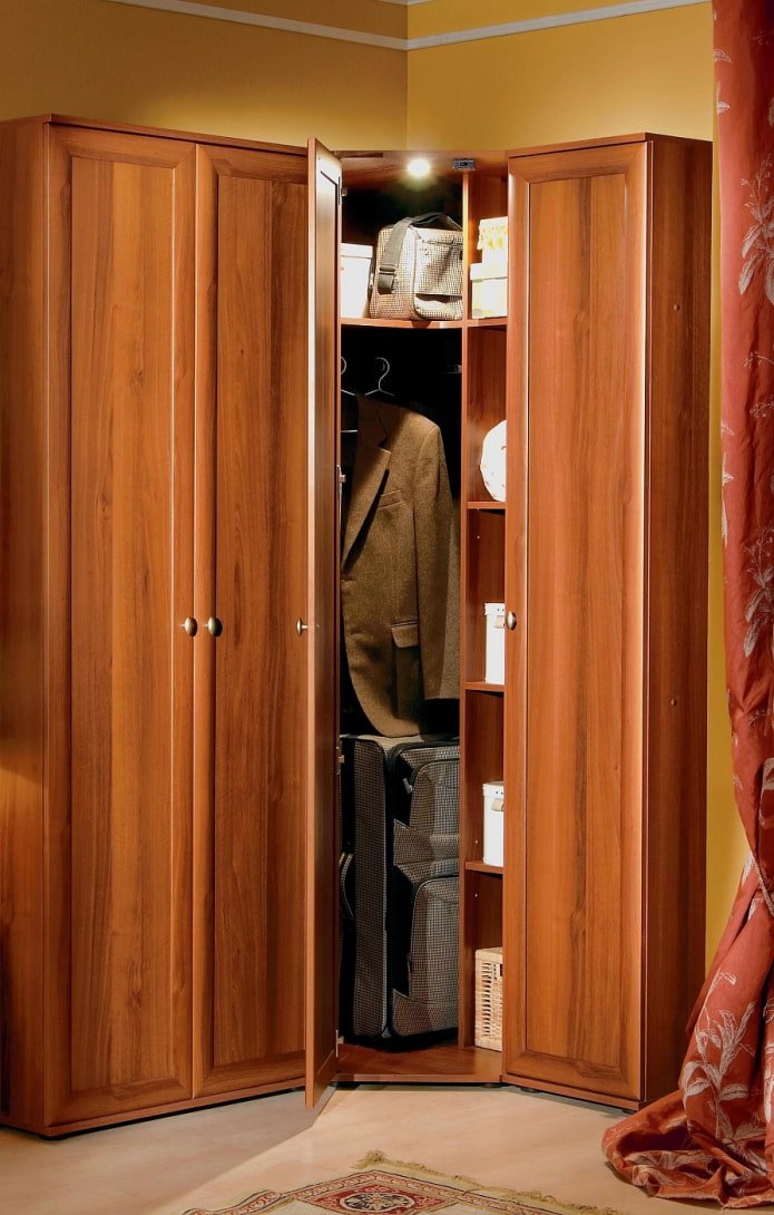 corner wardrobe in the hallway