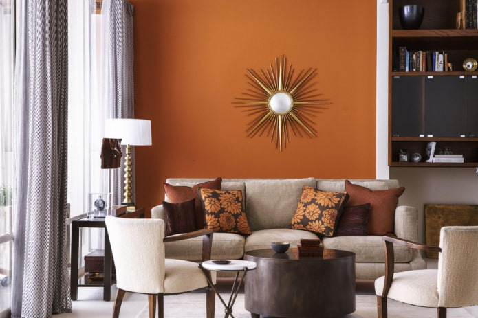 dark terracotta wall