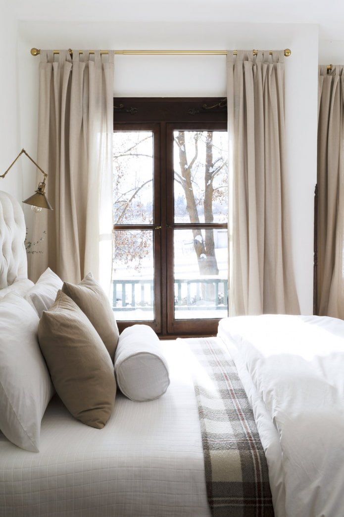 curtains without tulle in the bedroom