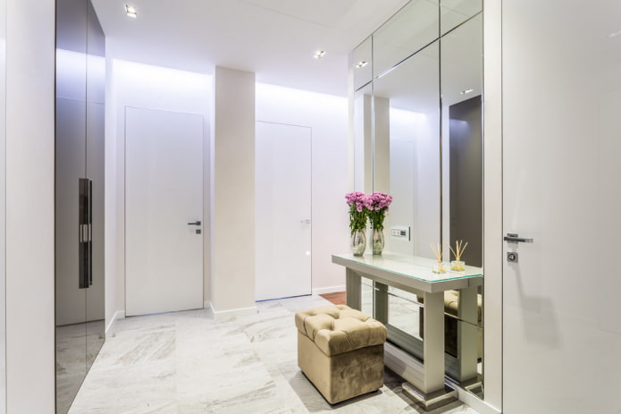 hallway interior in white tones