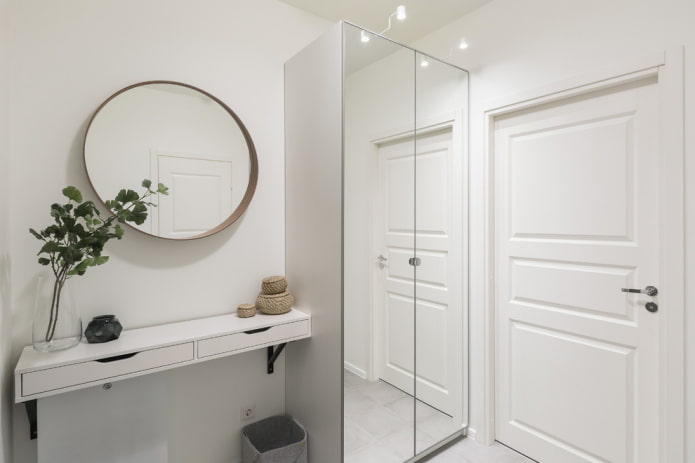 hallway interior in white tones