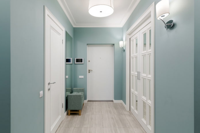 hallway design in light tones