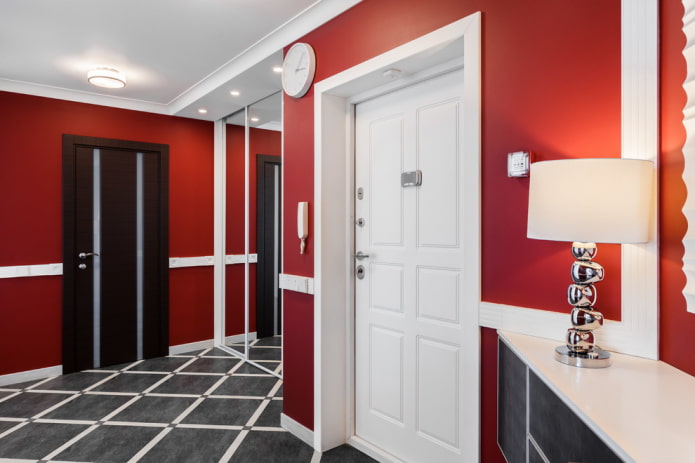 color combination in the interior of the hallway