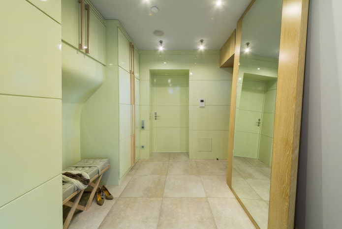 hallway design in light tones