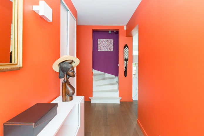 hallway design in bright tones