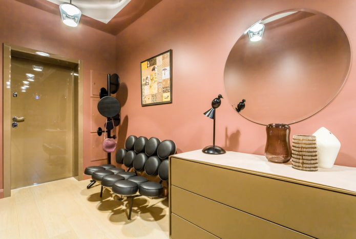 hallway design in light tones