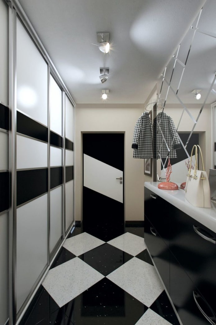 color combination in the interior of the corridor
