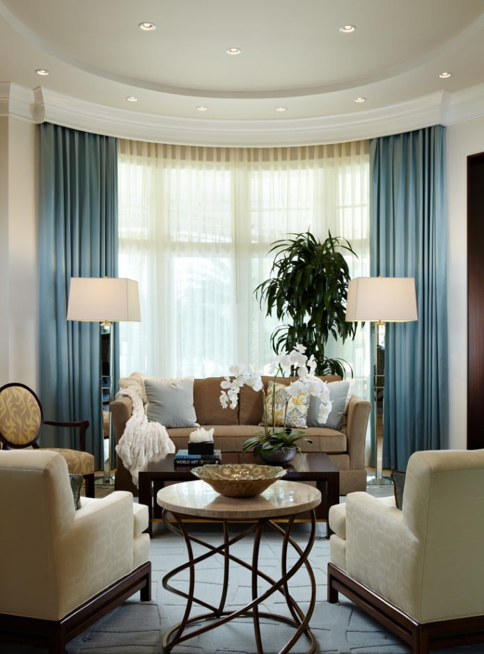 Blue curtains