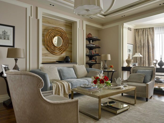 shades of one color on the walls