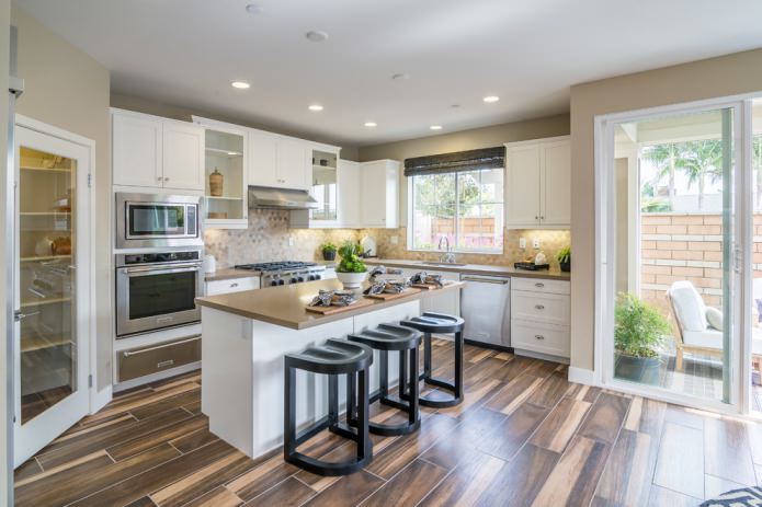 Sand color of the countertop