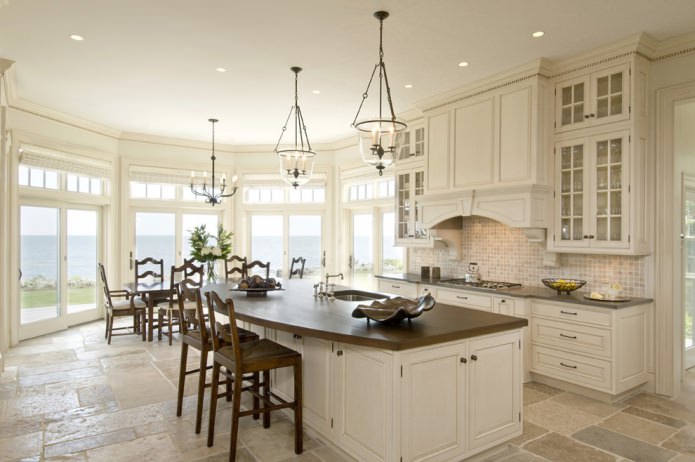 countertop and dining table of the same color
