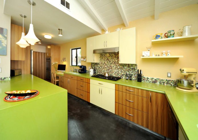 green countertop